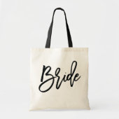 Modern Script Bride canvas tas (Voorkant)