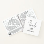 Modern Script Bride Name Date Recipe Notitieboek (Binnen)