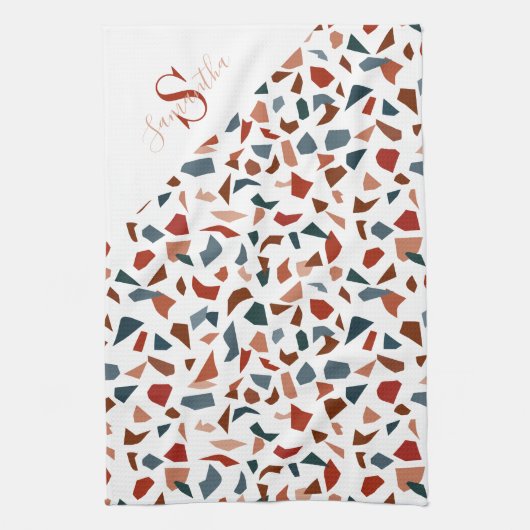 Modern Script Brown-patroon Theedoek (Verticaal)