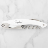 Modern Script Bruidsmeisje Voorstel Cadeau Bridesq Kurkentrekker (Voorkant)
