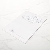 Modern Script Bruiloft Advies en Wensen Zilver Folie Uitnodiging (Gedraaid)