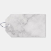 Modern Script Bruiloft Advies & Wensen Wit Marmer Cadeaulabel (Achterkant Horizontaal)