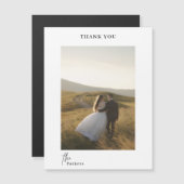 Modern script bruiloft Bedankt Magnet (Voorkant / Achterkant)