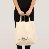 modern script bruiloft bruid tote bag (Voorkant (product))