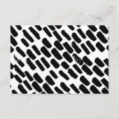 Modern Script Bruiloft Gast Details Foto Zwart Informatiekaartje (Achterkant)