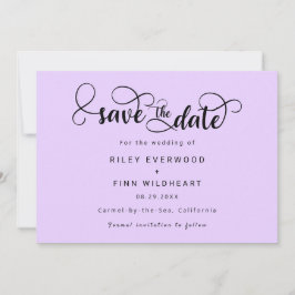 Modern Script bruiloft opslaan van de datum uitnod Save The Date