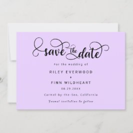 Modern Script bruiloft opslaan van de datum uitnod Save The Date