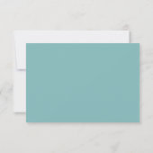 Modern Script Bruiloft RSVP in blauw Kaartje (Achterkant)