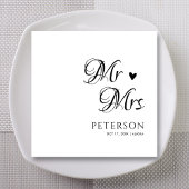 Modern Script Bruiloft servetten voor ontvangst