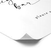 Modern Script Bruiloft Sigaar Bar Poster (Hoek)