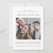 Modern Script Bruiloft Verloving Fotouitnodiging Kaart (Voorkant)