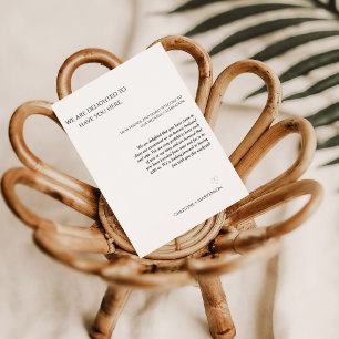 Modern script bruiloft verwelkomt & reisweekend kaart