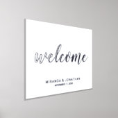 Modern Script Bruiloft Welkom Zilver Folie Afdrukken (Laagn)