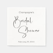 Modern Script Bruiloftsfeest Servet (Voorkant)