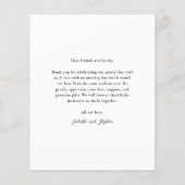 Modern Script Budget Foto Bruiloft Dank u Kaart (Achterkant)