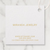 Modern Script Business Bedankt Gold Bedankjes Labels (Achterkant)
