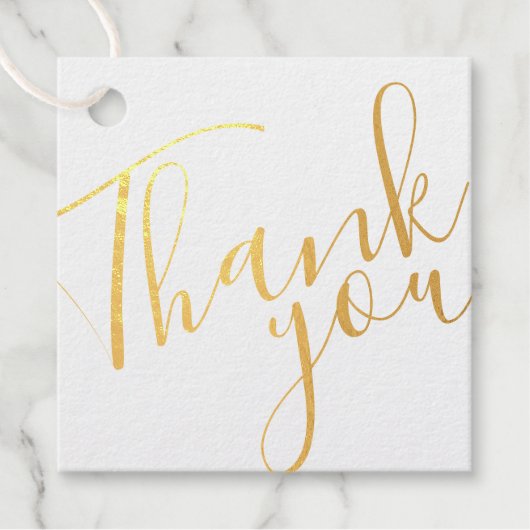 Modern Script Business Bedankt Gold Bedankjes Labels (Voorkant)