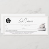 Modern Script Business Logo Cadeaucertificaat (Voorkant / Achterkant)