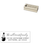 Modern Script Cactus Planter Retouradres Rubberstempel (Gestempeld)