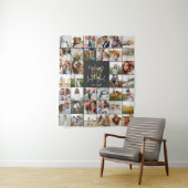 Modern script cadeau met meerdere foto's voor 40st wandkleed (In situ)