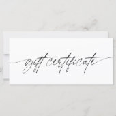 Modern Script Cadeaubon Voer uw bedrag in  (Voorkant)