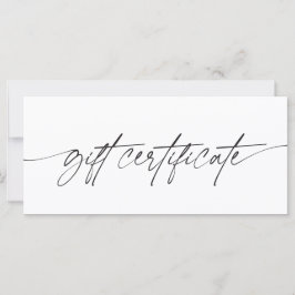 Modern Script Cadeaubon Voer uw bedrag in