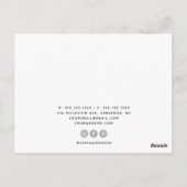 Modern Script Calligraphy Photo Visitekaartje Briefkaart (Achterkant)