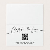 Modern Script Capture The Love QR-code Gevouwen Ka Kaart (Buitenkant ongevouwen)