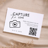 Modern Script Capture The Love QR-code Informatiekaartje