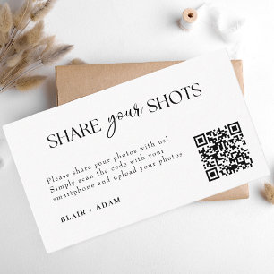 Modern Script Capture The Love QR-code Informatiekaartje