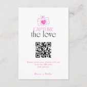 Modern Script Capture The Love QR-code Informatiekaartje (Voorkant)