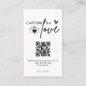 Modern Script Capture The Love QR-code  Informatiekaartje (Voorkant)