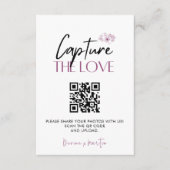 Modern Script Capture The Love QR-code Informatiekaartje (Voorkant)
