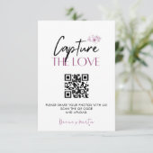 Modern Script Capture The Love QR-code Informatiekaartje (Staand voorkant)