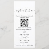 Modern Script Capture the Love QR CODE Kaart (Voorkant)