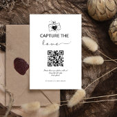 Modern Script Capture The Love QR-code Reclamebord Met Voetstuk
