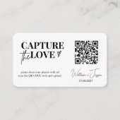 Modern Script Capture The Love QR-codekaart Informatiekaartje (Voorkant)