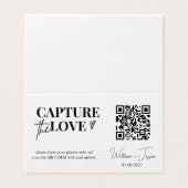 Modern Script Capture The Love QR-codekaart Kaart (Buitenkant ongevouwen)