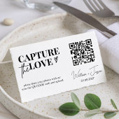 Modern Script Capture The Love QR-codekaart Kaart