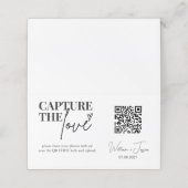 Modern Script Capture The Love QR-codekaart Klantenkaartje (Buitenkant ongevouwen)