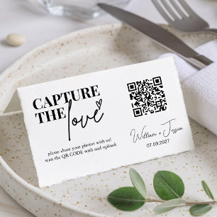 Modern Script Capture The Love QR-codekaart Klantenkaartje