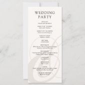Modern Script Champagne Ampersand Wedding Program (Achterkant)