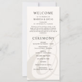 Modern Script Champagne Ampersand Wedding Program (Voorkant)