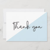 Modern Script Chic Baby shower dank u Kaart (Voorkant)