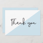 Modern Script Chic Baby shower dank u Kaart (Voorkant / Achterkant)
