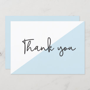 Modern Script Chic Baby shower dank u Kaart