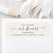 Modern Script Chic Future MR en MRS Elegant Etiket (Insitu)
