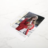 Modern Script Chic Photo Afstuderen Aankondiging (Gedraaid)