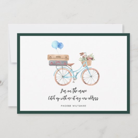 Modern Script Chic-Waterverf in beweging Aankondiging (Voorkant)