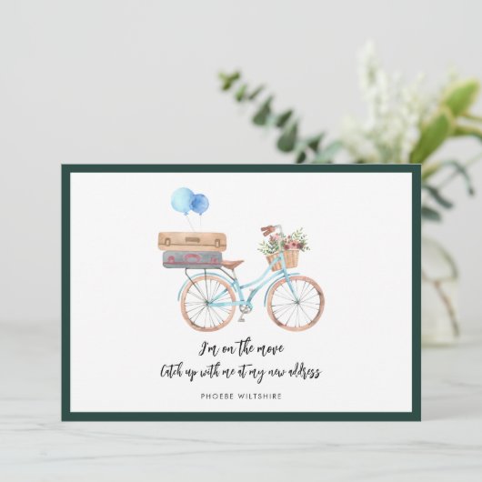 Modern Script Chic-Waterverf in beweging Aankondiging (Staand voorkant)